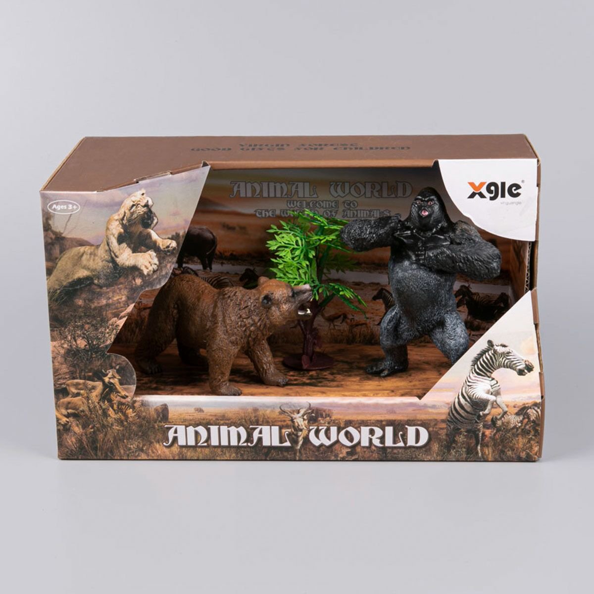Фигурки Animal World Медведь и горилла