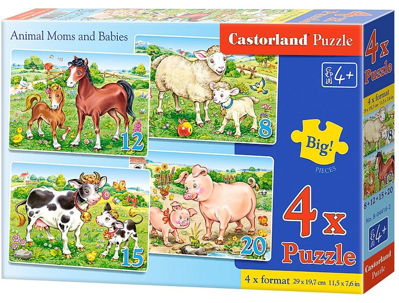 Пазлы Castorland Домашние животные 4 в 1  купить,NaN