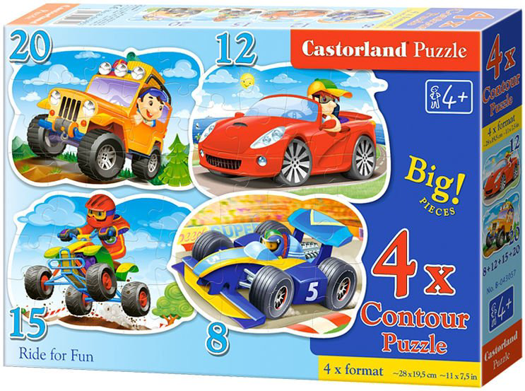 Пазлы Castorland Транспорт 4 в 1 20 дет купить,NaN
