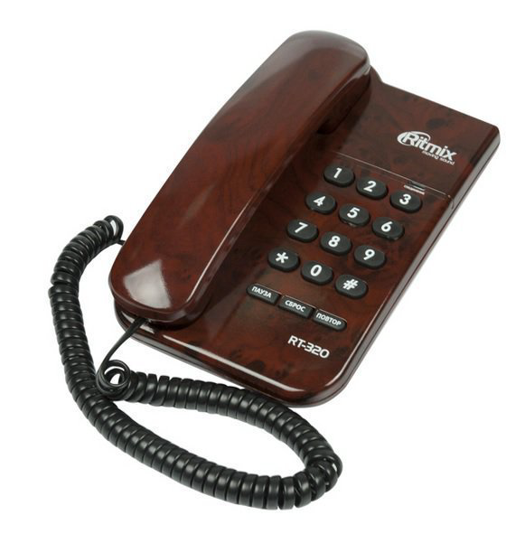 Телефон проводной Ritmix RT-320 кофейный мрамор купить,NaN