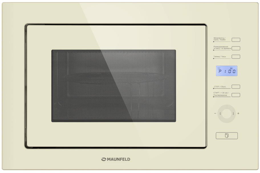 Встраиваемая микроволновая печь Maunfeld MBMO 25 7GBG бежевая