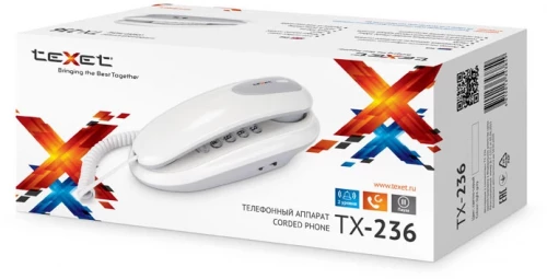 Стационарный телефон Texet TX-236 серый купить,NaN