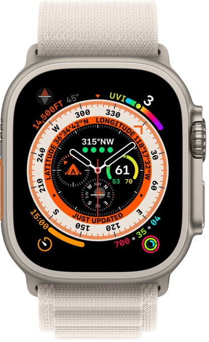 Смарт часы Apple Watch Ultra Cellular 49mm Medium MQFR3 Titanium Case with Starlight Alpine Loop - ForteMarket Смарт часы Apple Watch Ultra Cellular 49mm Medium MQFR3 Titanium Case with Starlight Alpine Loop купить,498000
