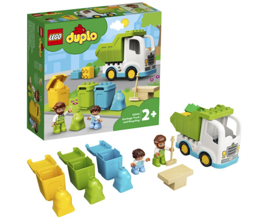 Конструктор Lego Duplo Мусоровоз и контейнеры для раздельного сбора мусора 10945