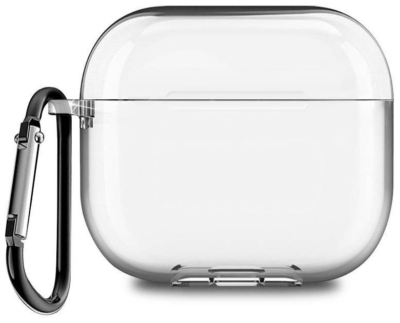 Чехол для Apple AirPods 3 черный, прозрачный