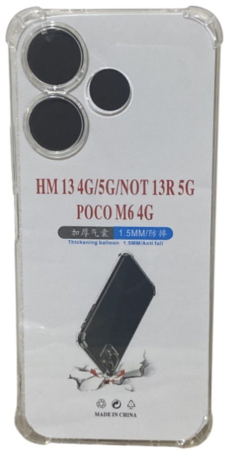 Чехол для Xiaomi Redmi 13 прозрачный купить,270