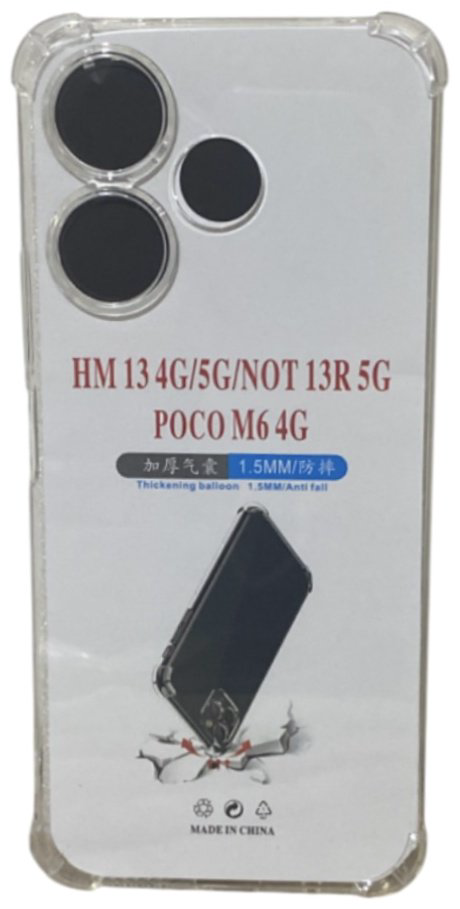 Чехол для Xiaomi Redmi 13 прозрачный купить,270