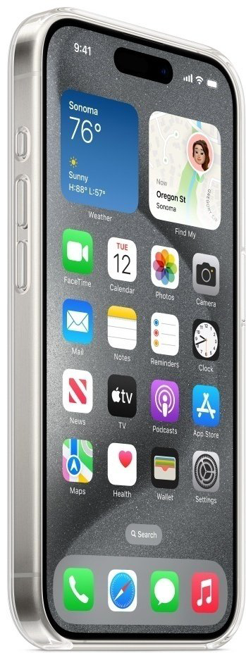 Чехол для Apple iPhone 15 Pro прозрачный