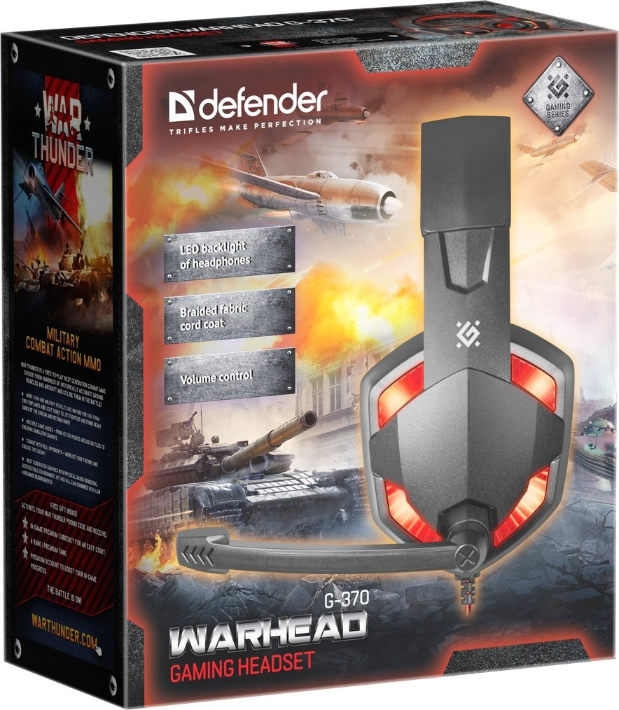 Наушники Defender Warhead G-370 черный купить,NaN