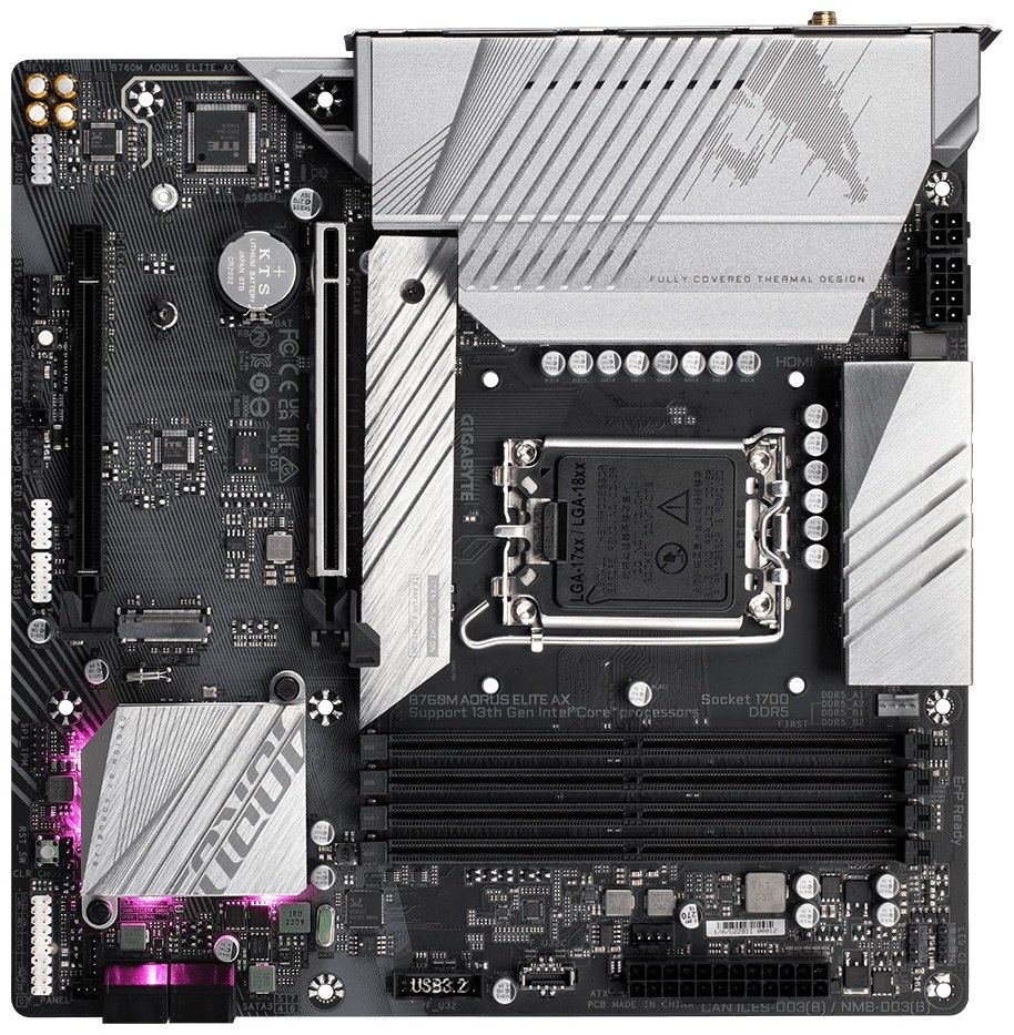 Материнская плата GIGABYTE B760M AORUS ELITE AX купить,NaN