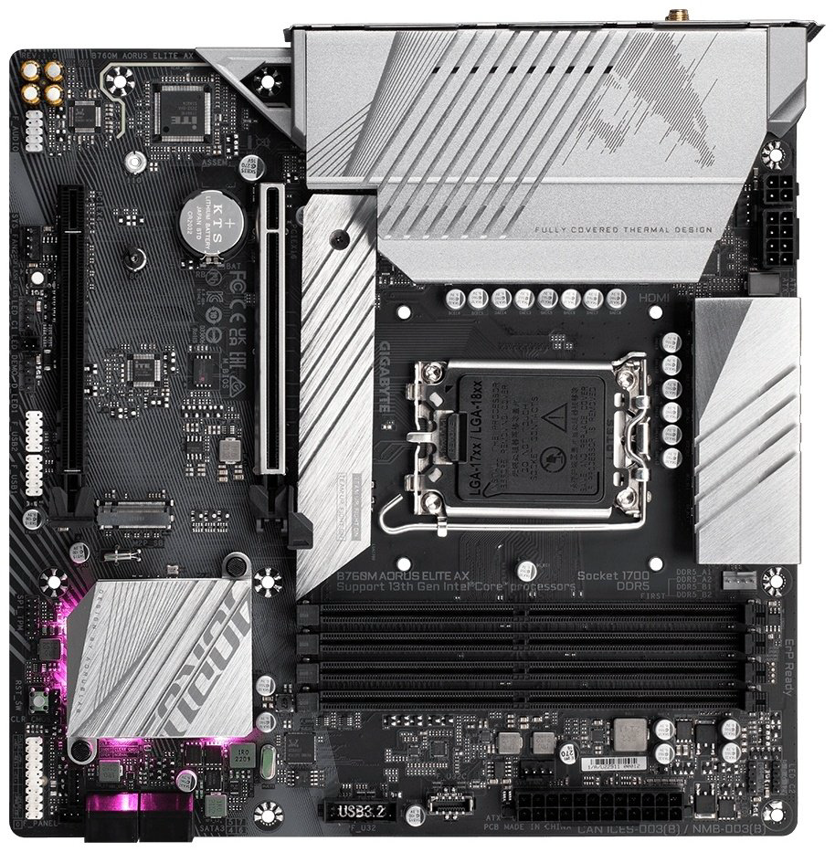 Материнская плата GIGABYTE B760M AORUS ELITE AX купить,NaN
