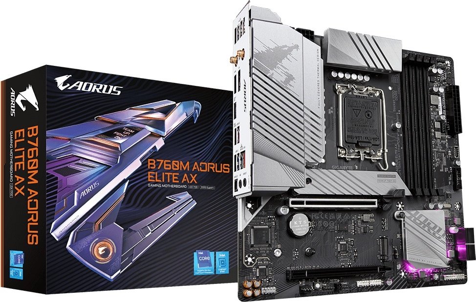 Материнская плата GIGABYTE B760M AORUS ELITE AX купить,NaN