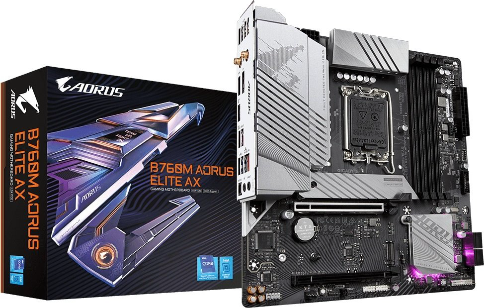Материнская плата GIGABYTE B760M AORUS ELITE AX купить,NaN