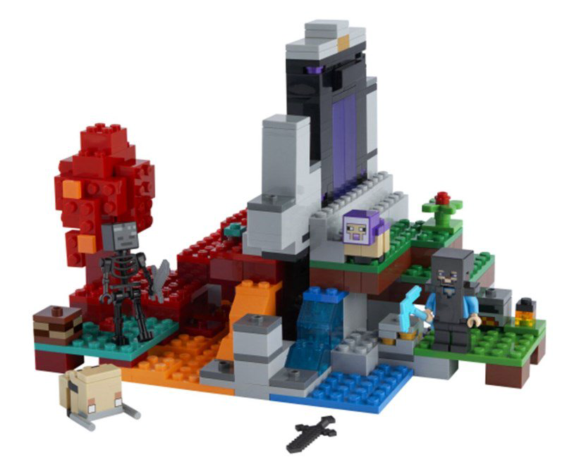 Конструктор Lego Minecraft Разрушенный портал 21172 316 деталей