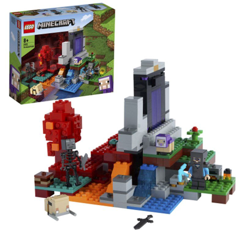 Конструктор Lego Minecraft Разрушенный портал 21172 316 деталей купить,NaN