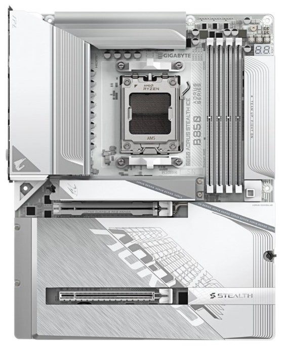 Материнская плата GIGABYTE B850 AORUS STEALTH ICE (REV 1.0) купить,NaN