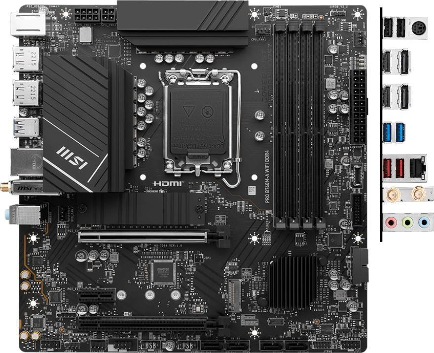 Материнская плата MSI PRO B760M-A WIFI DDR4 купить,NaN