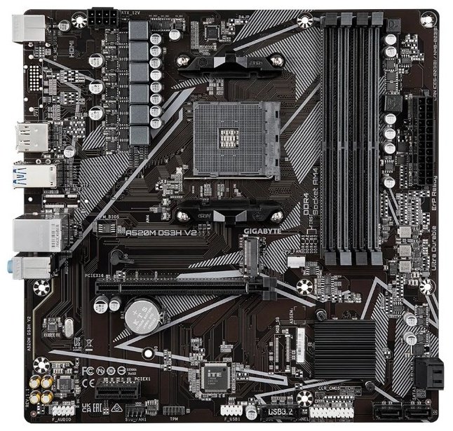 Материнская плата GIGABYTE A520M DS3H V2 (REV1.0) купить,NaN