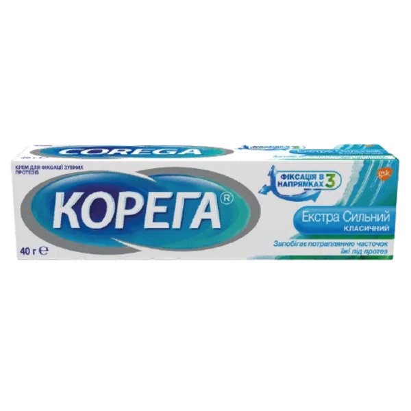 Крем GlaxoSmithKline Корега Экстра Сильный Для фиксации протезов 40гр