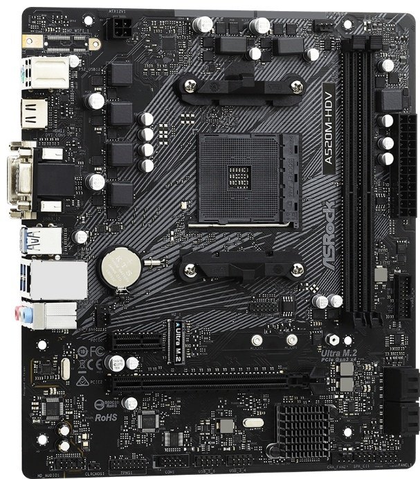 Материнская плата ASRock A520M-HDV купить,37340
