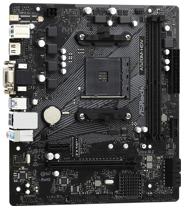 Материнская плата ASRock A520M-HDV купить,37340