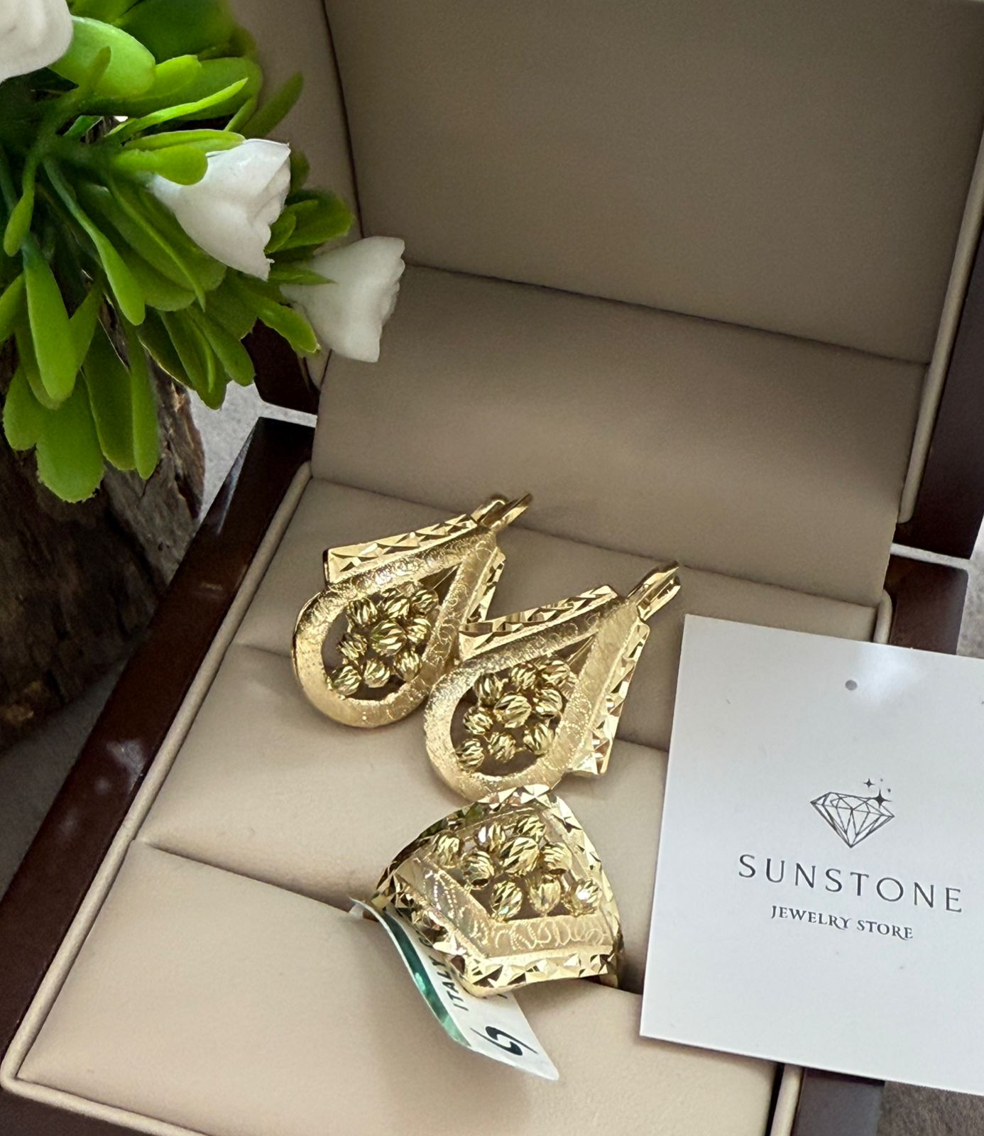 Комплект Sunstone S313 золото 8.20гр 18р