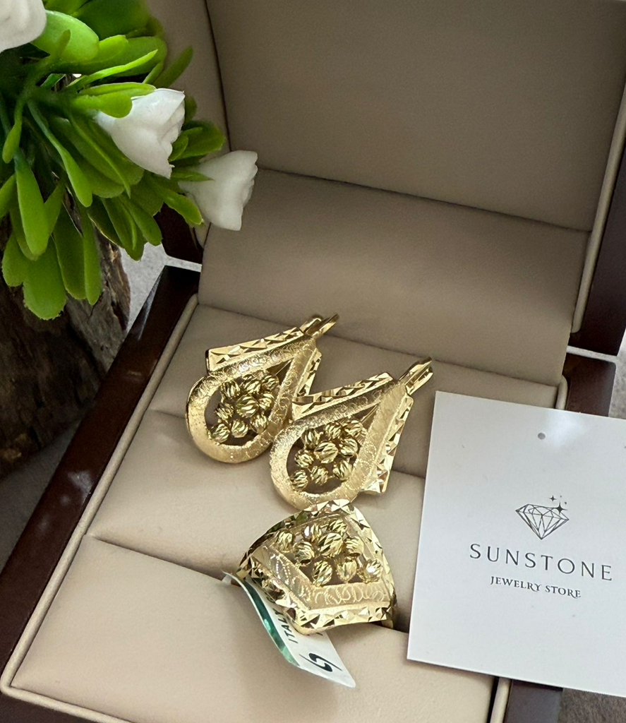Комплект Sunstone S313 золото 8.20гр 18р