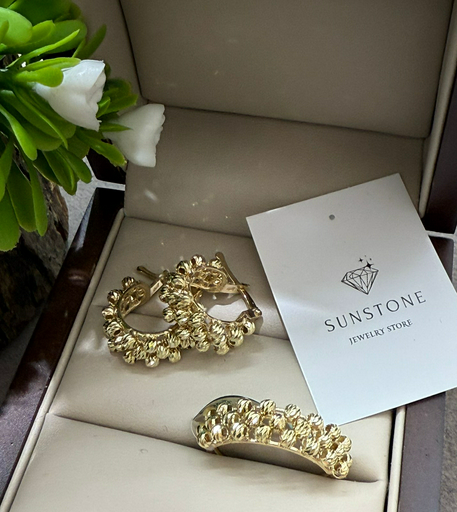 Комплект Sunstone S317 золото 6.10гр 18р