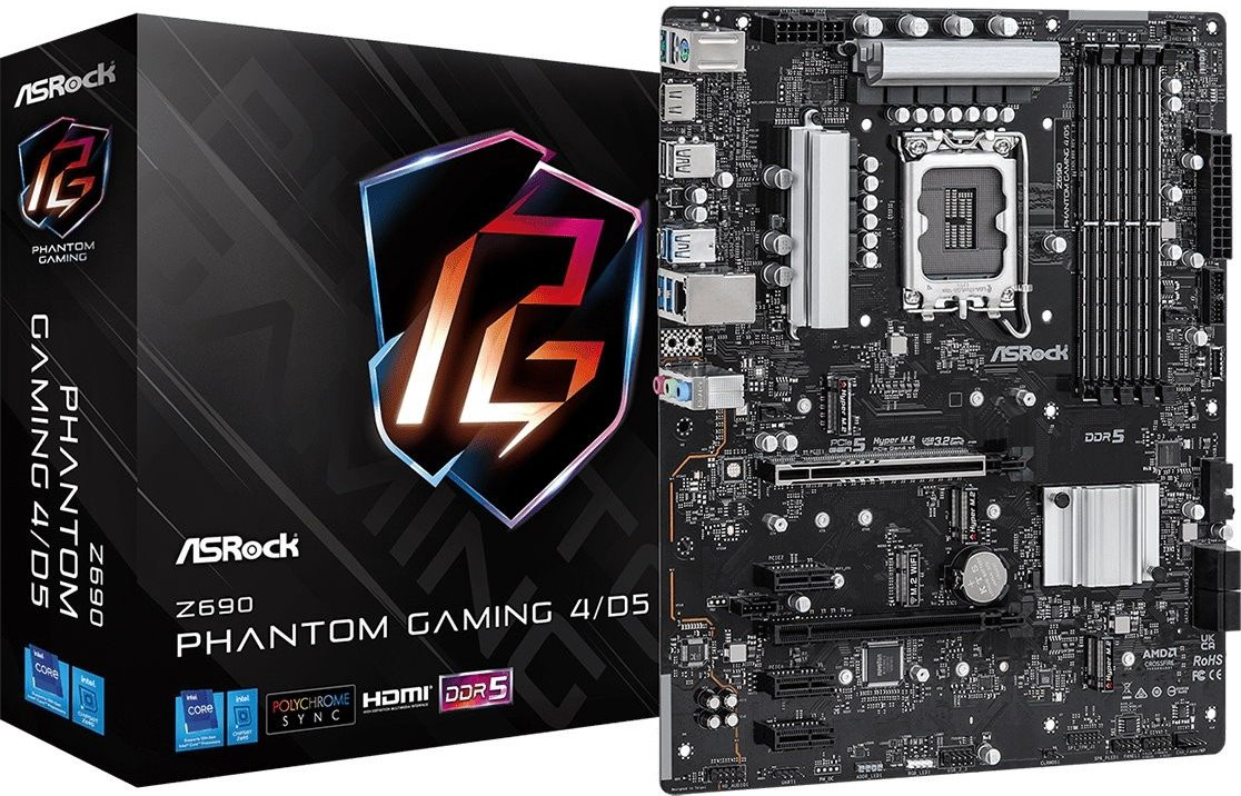 Материнская плата ASRock Z690 Phantom Gaming 4/D5 купить,NaN