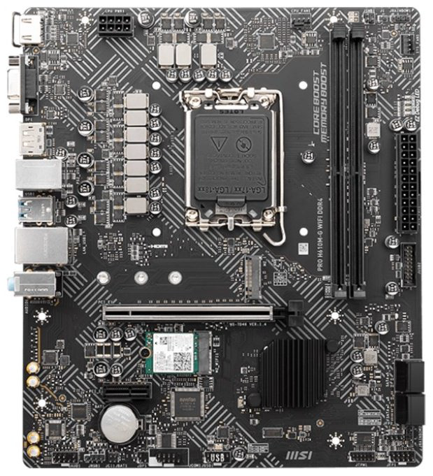 Материнская плата MSI PRO H610M-G WiFi DDR4