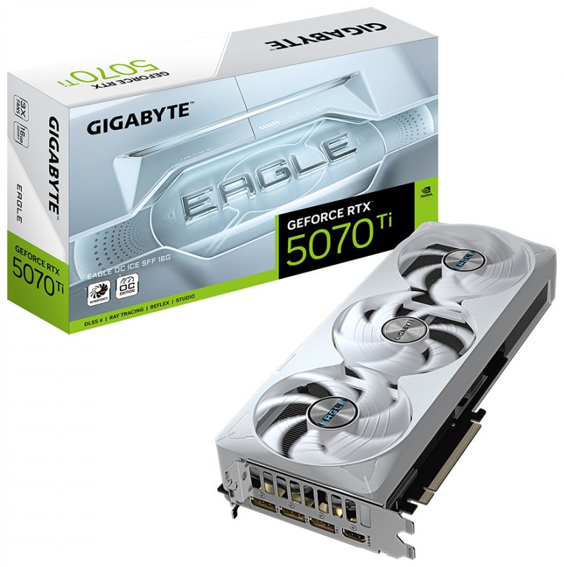 Видеокарта GIGABYTE GeForce RTX 5070 Ti EAGLE OC ICE SFF 16 Гб купить,NaN