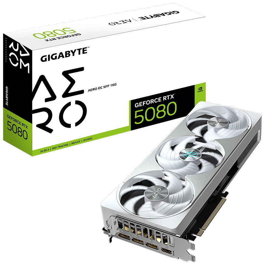 Видеокарта GIGABYTE GV-N5080AERO OC-16GD 16 Гб - ForteMarket Видеокарта GIGABYTE GV-N5080AERO OC-16GD 16 Гб купить,975985