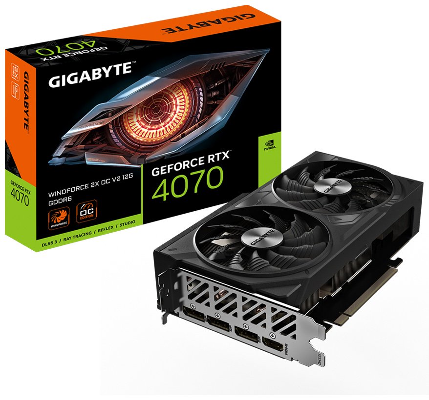 Видеокарта GIGABYTE GV-N4070WF2OCV2-12GD 12 Гб купить,NaN