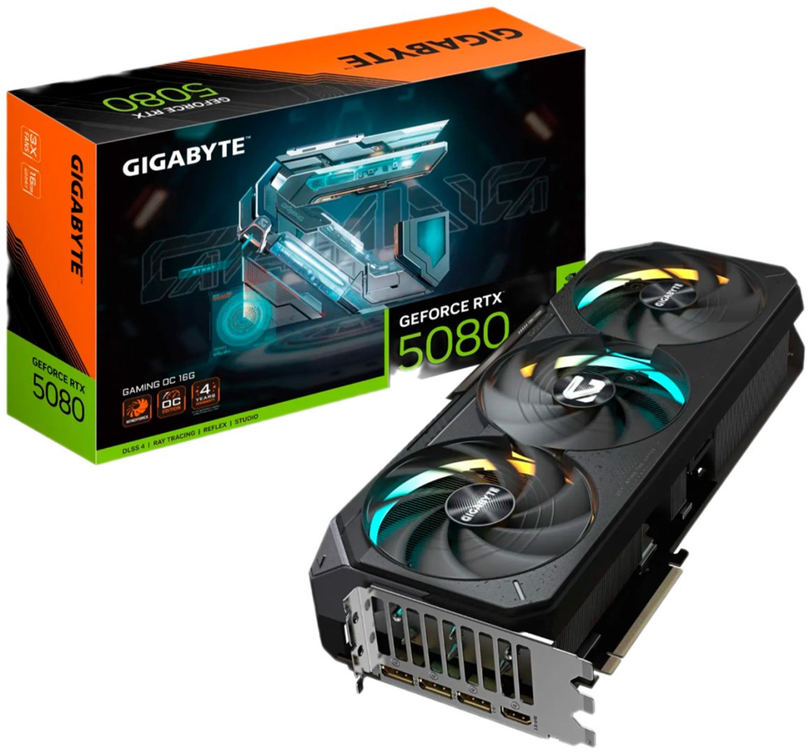 Видеокарта GIGABYTE GV-N5080GAMING OC-16GD 16 Гб