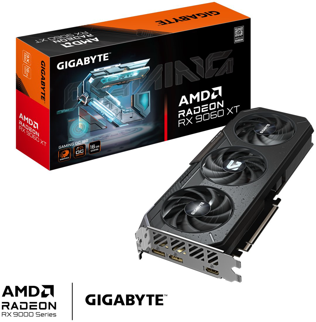 Видеокарта GIGABYTE Radeon RX 9060 XT GAMING OC 16 Гб - ForteMarket Видеокарта GIGABYTE Radeon RX 9060 XT GAMING OC 16 Гб купить,338000