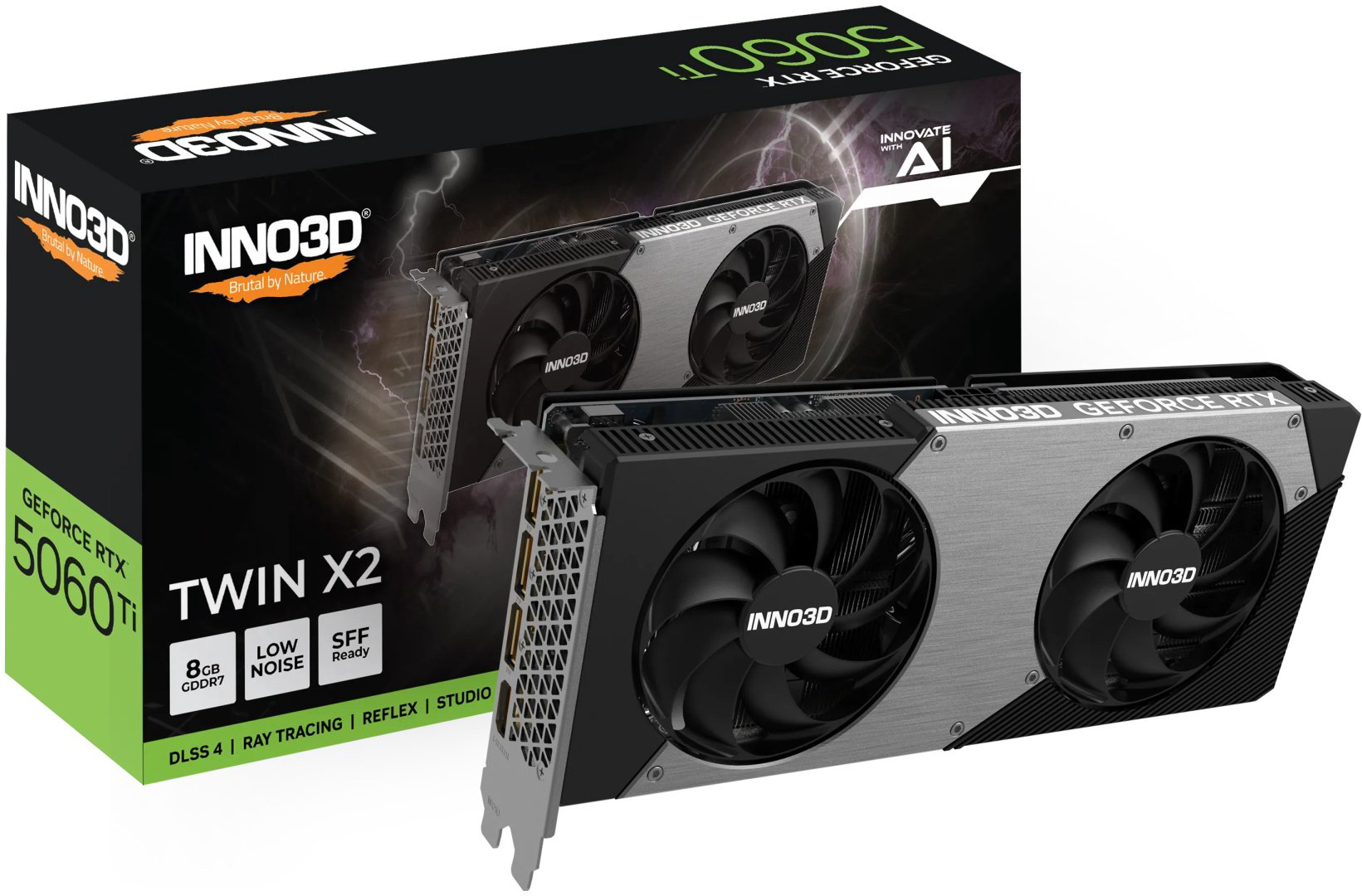Видеокарта Inno3D RTX 5060 Ti 8GB TWIN X2, N506T2-08D7-193075N 8 Гб купить,NaN