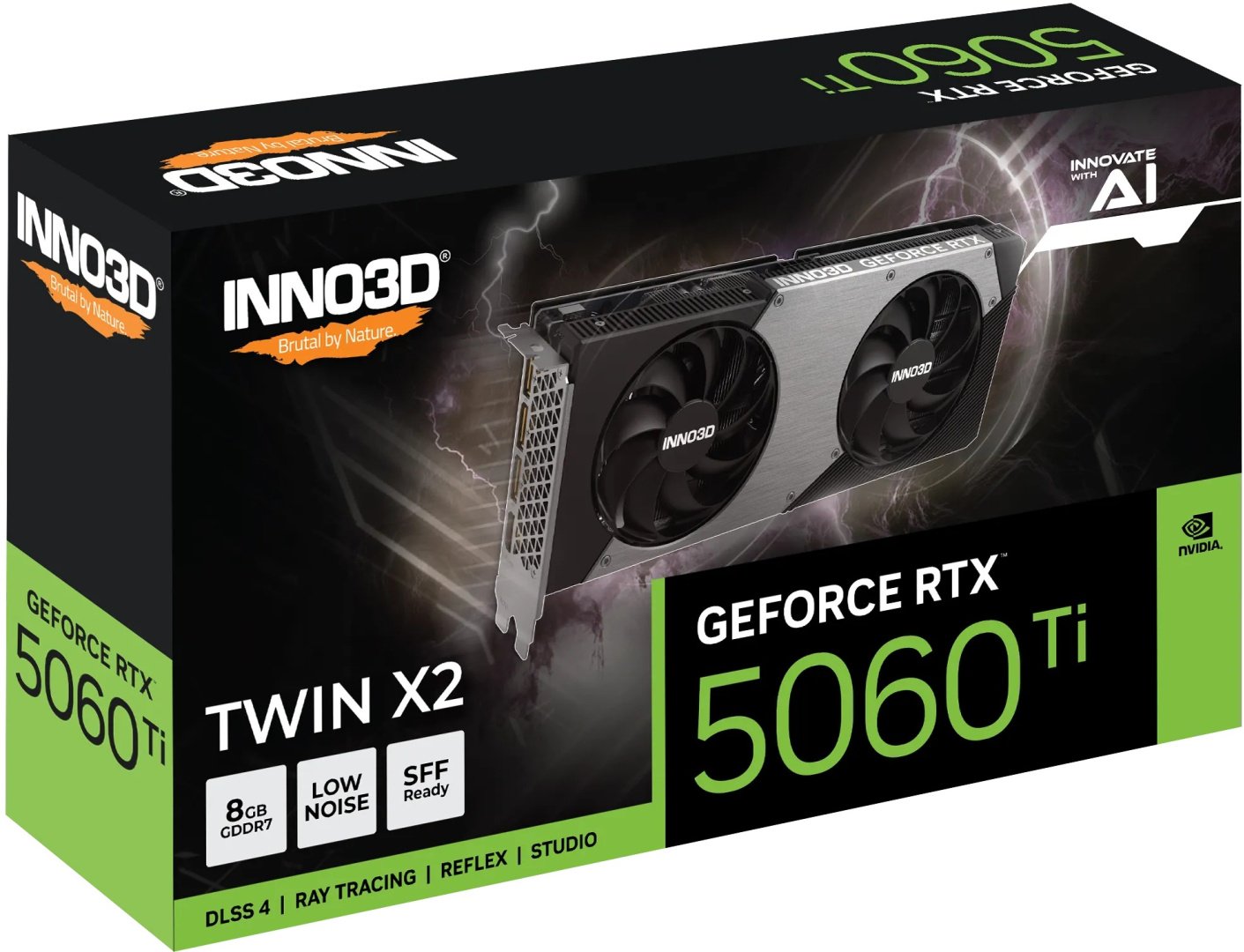 Видеокарта Inno3D RTX 5060 Ti 8GB TWIN X2, N506T2-08D7-193075N 8 Гб купить,NaN