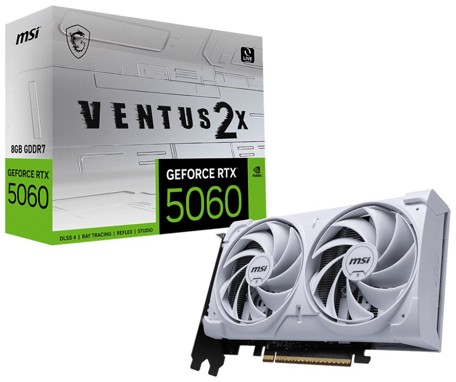 Видеокарта MSI RTX 5060 8G VENTUS 2X WHITE 8 Гб купить,NaN