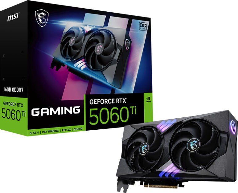 Видеокарта MSI GeForce RTX 5060 Ti 16G GAMING OC 16 Гб купить,NaN