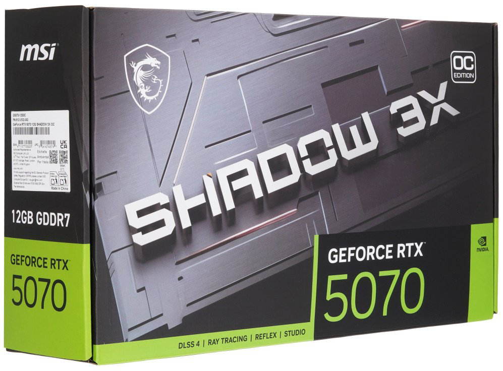 Видеокарта MSI MSI GeForce RTX 5070 SHADOW 3X OC 12 Гб купить,554990