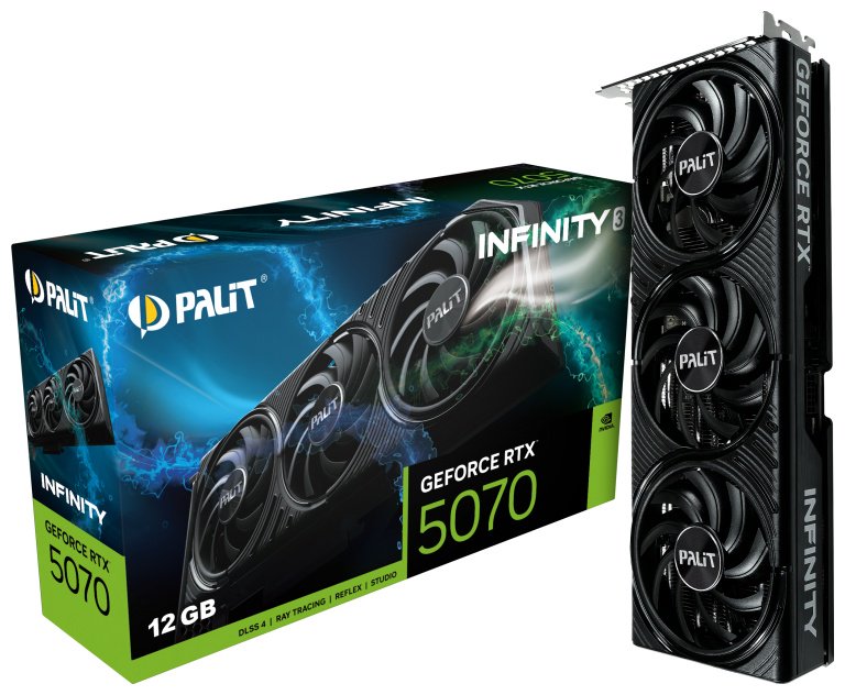 Видеокарта Palit GeForce RTX 5070 Infinity 3 (NE75070019K9-GB2050S) 12 Гб - ForteMarket Видеокарта Palit GeForce RTX 5070 Infinity 3 (NE75070019K9-GB2050S) 12 Гб купить,NaN