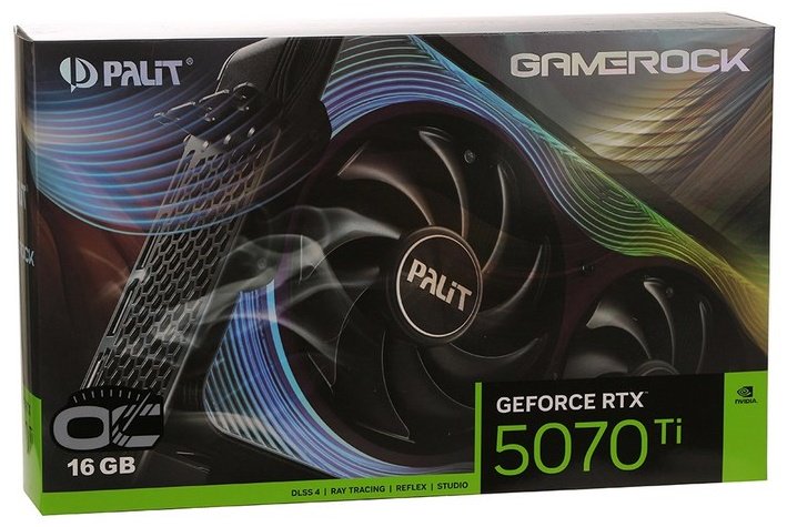 Видеокарта Palit RTX 5070 Ti GameRock OC (NE7507TH19T2-GB2030G) 16 Гб купить,NaN