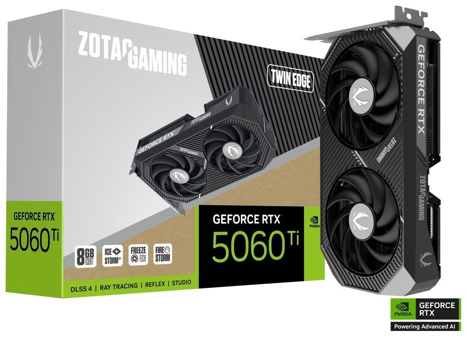Видеокарта ZOTAC GeForce RTX 5060 Ti Twin Edge 8 Гб купить,NaN