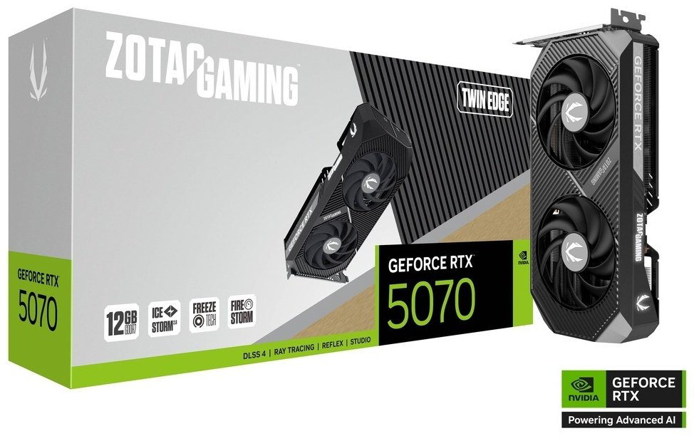 Видеокарта ZOTAC GeForce RTX 5070 TWIN EDGE 12 Гб купить,NaN