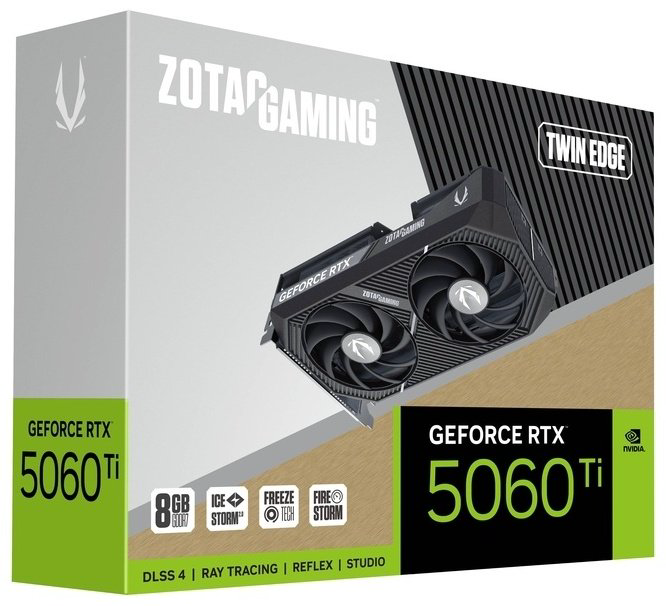 Видеокарта ZOTAC GeForce RTX 5060 Ti Twin Edge 8 Гб купить,NaN