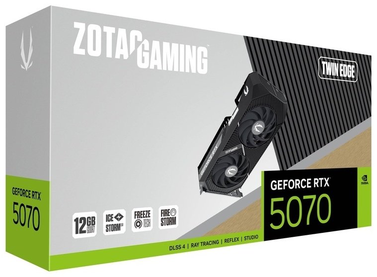 Видеокарта ZOTAC GeForce RTX 5070 TWIN EDGE 12 Гб купить,NaN