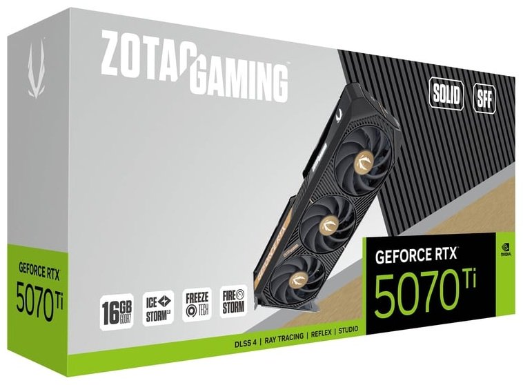 Видеокарта ZOTAC GAMING GeForce RTX 5070 Ti SOLID SFF ZT-B50710D3-10P 16 Гб купить,NaN