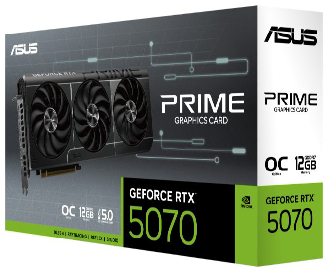 Видеокарта ASUS Видеокарта ASUS GeForce PRIME-RTX5070-O12G GDDR7 12GB 192-bit 1xHDMI 3xDP 12 Гб купить,519990