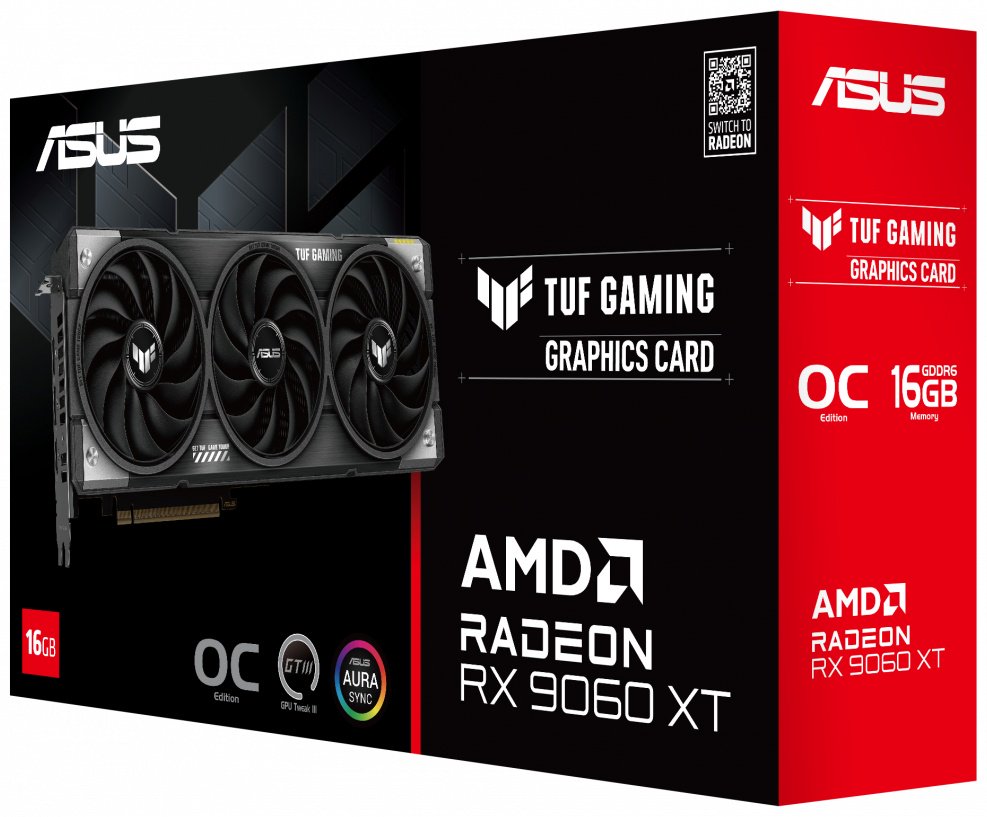 Видеокарта ASUS TUF-RX9060XT-O16G-GAMING 16 Гб купить,NaN