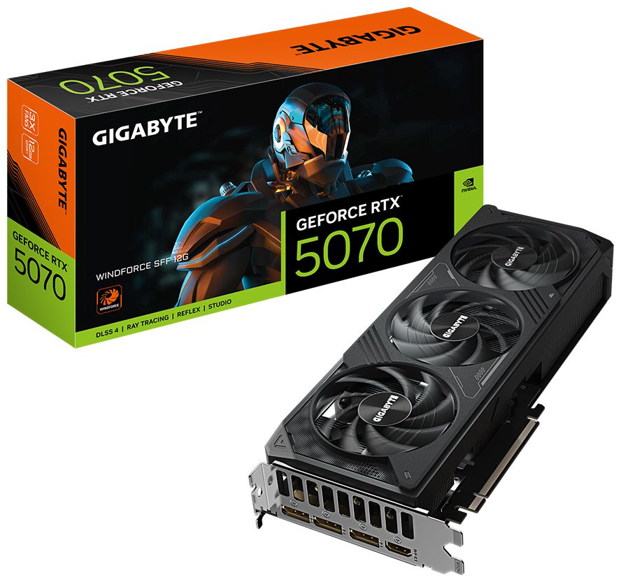 Видеокарта GIGABYTE (GV-N5070WF3-12GD) RTX5070 WINDFORCE 12G 12 Гб - ForteMarket Видеокарта GIGABYTE (GV-N5070WF3-12GD) RTX5070 WINDFORCE 12G 12 Гб купить,NaN